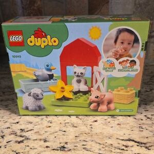 LEGO Duplo Farm Animal Set (11 Pieces) – Barn, Pig, Sheep, Cat – Ages 2+